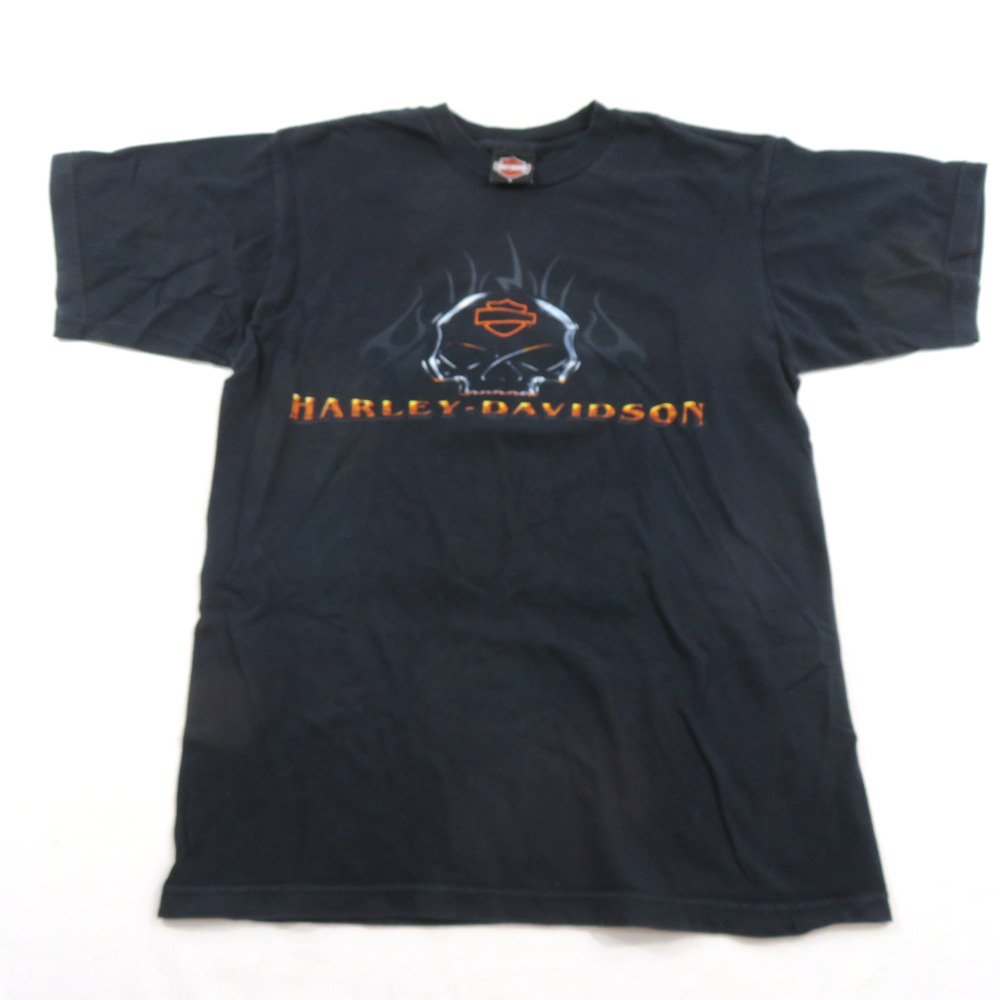 Harley Davidson Motorcycles Mens Skull Black T-Shirt Kentucky sz L Willie G Vtg